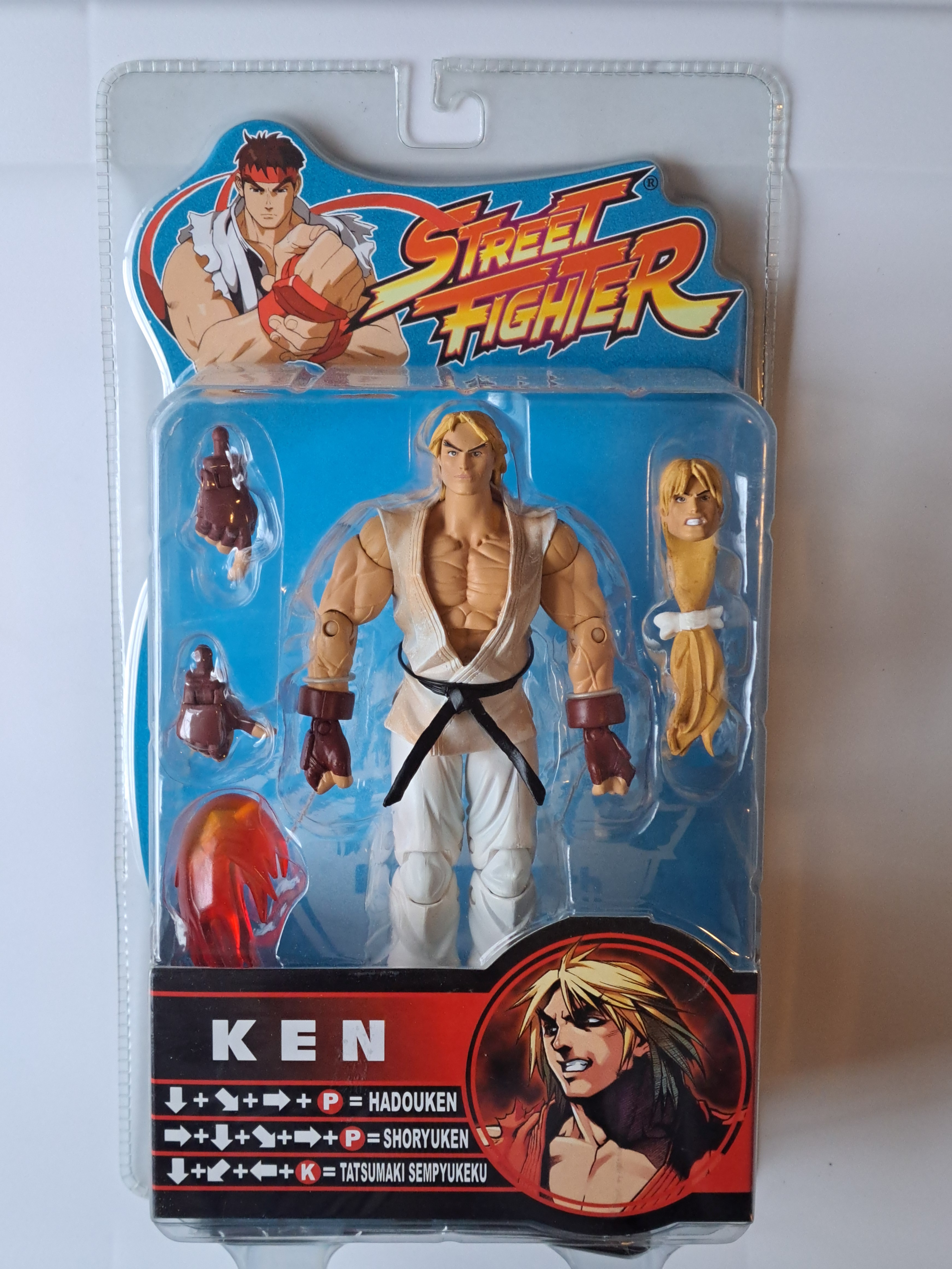 Street Fighter Round 2 Ken White Variant MOSC